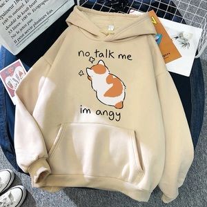 NEW! Cute Cat Crew Neck Hoodie Sweatshirt in Medium